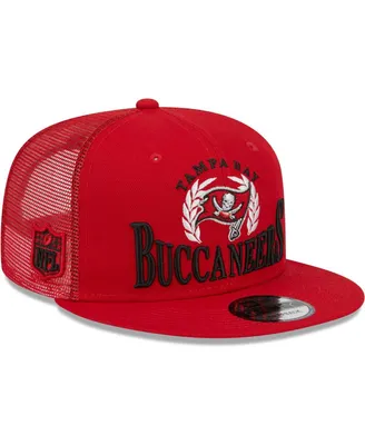 Men's New Era Red Tampa Bay Buccaneers Collegiate Trucker 9FIFTY Snapback Hat