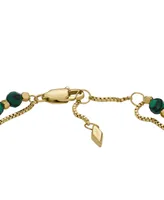 Fossil All Stacked Up Malachite Beaded Bracelet