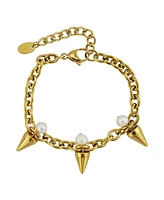 Rebl Jewelry Santana Spike and Pearl Bracelet