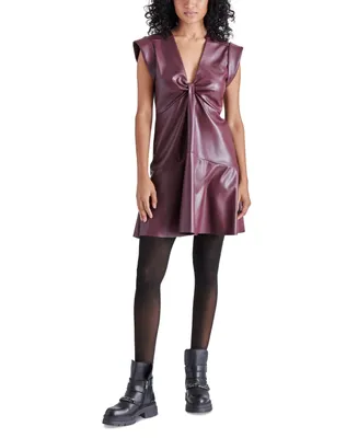 Steve Madden Women's Faux-Leather Beckett Dress
