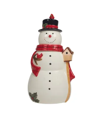 Certified International Joy of Christmas 3-d Snowman Cookie Jar