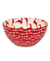 Certified International Peppermint Candy 30 oz All Purpose Bowls Set of 6, Service for 6
