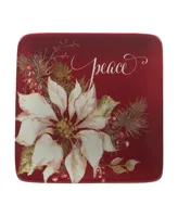 Certified International Winters Joy 6" Canape Plates Set of 4