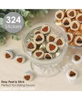 Party 'Til You're Pooped Poop Emoji Party Small Round Candy Stickers 324 Ct