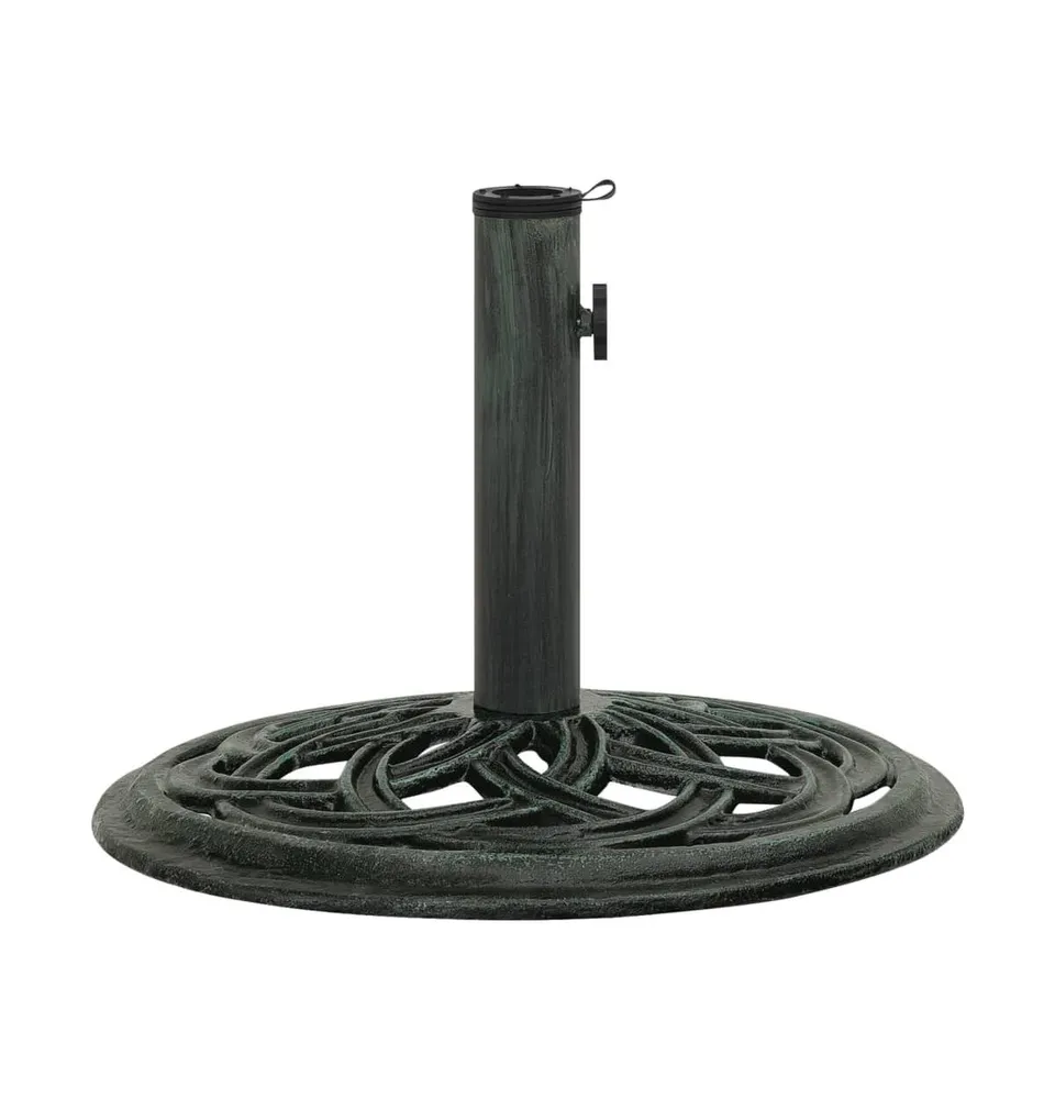 vidaXL Umbrella Base Green 17.3"x17.3"x12.2" Cast Iron