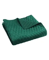 Levtex Empire Rich Emerald Velvet Reversible Quilted Throw, 50" x 60"