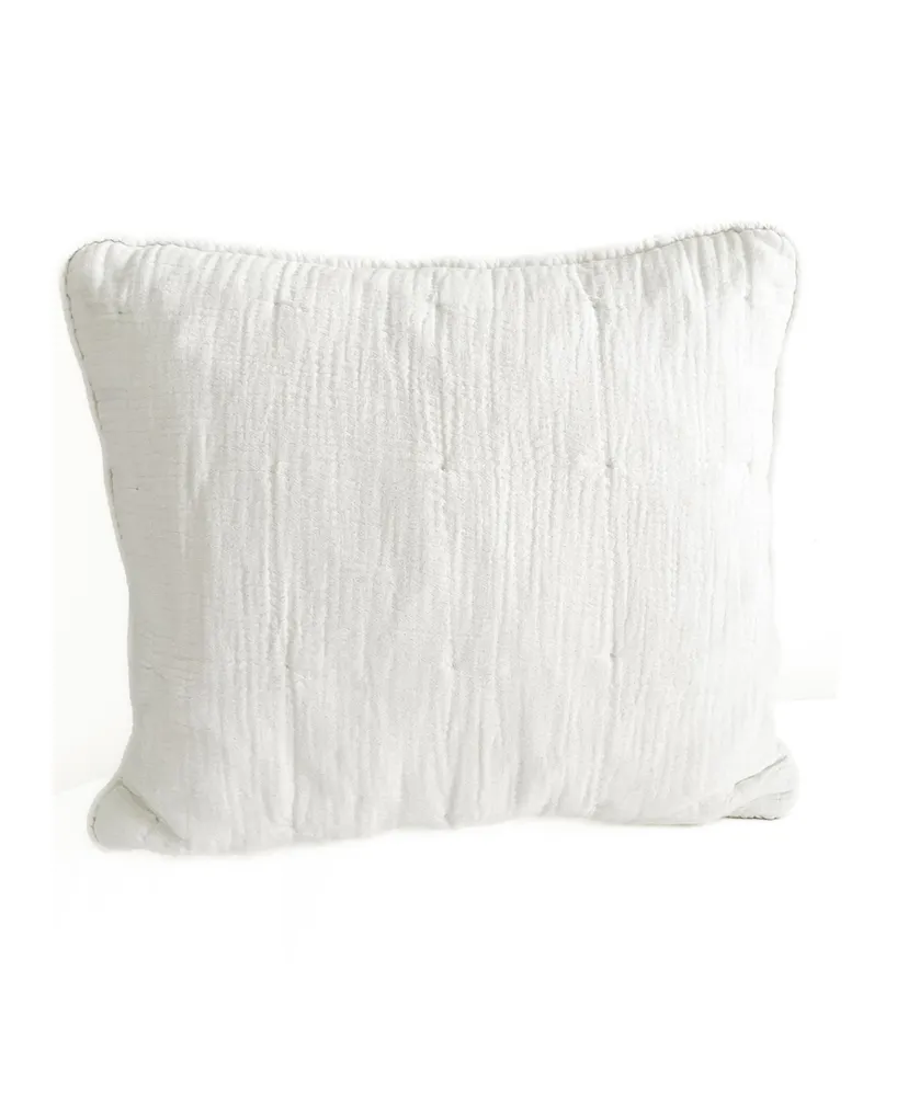 White Easy Cotton Gauze Down Alternative Euro Pillow 26x26