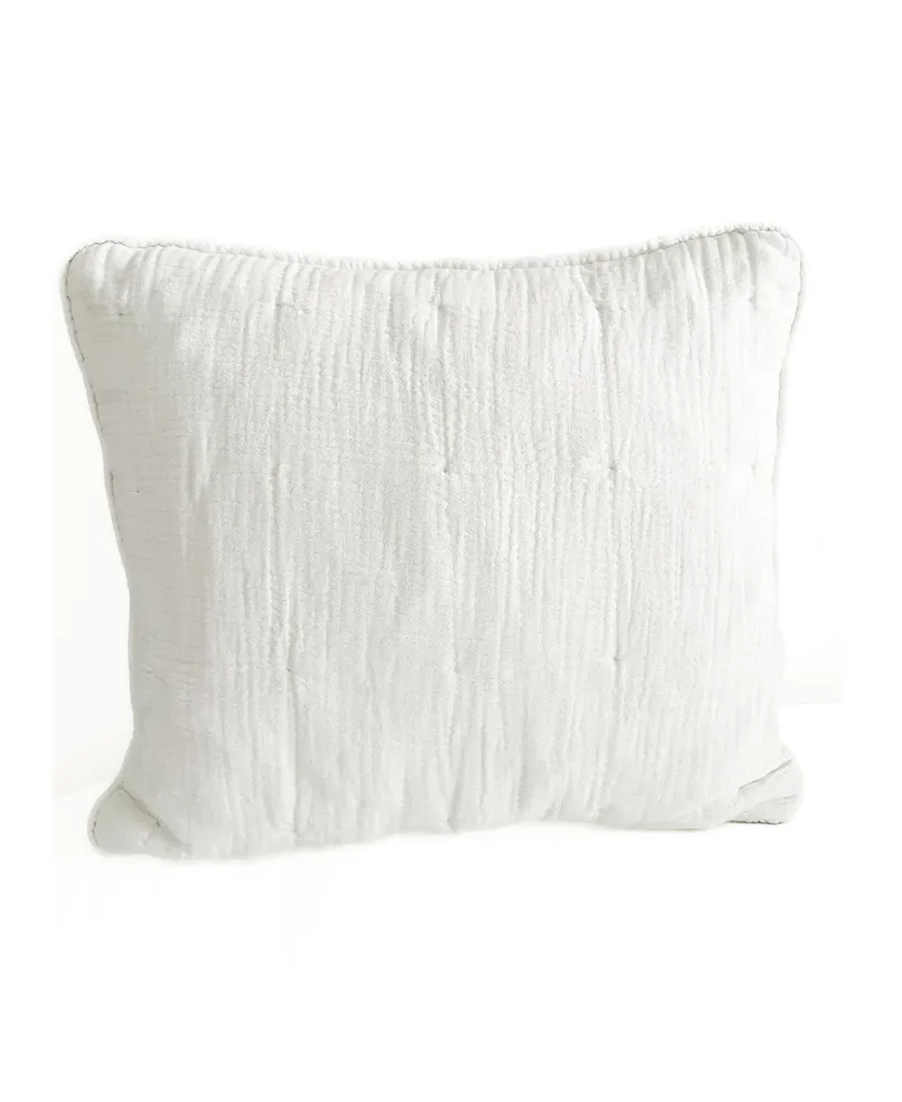 Anaya Home White Easy Cotton Gauze Down Alternative Euro Pillow 26x26