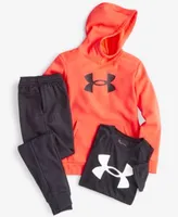 Under Armour Big Little Boys Logo T Shirt Hoodie Fleece Pants Sets Matching Outfits