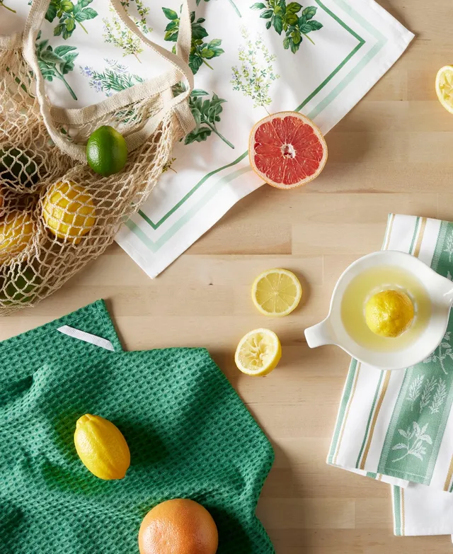 Martha Stewart Kitchen Towels 8 Pack, Lemon Whimsy 