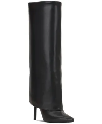 I.n.c. International Concepts Skylar Wide Calf Fold Over Cuffed Dress Boots, Created for Macy's