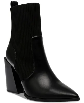 Wild Pair Trinityy Pointed-Toe Pull-On Knit Dress Booties, Created for Macy's