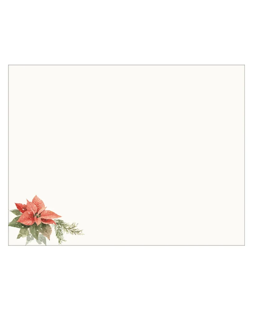 Lang Poinsettia Village Boxed Cards, Set of 18