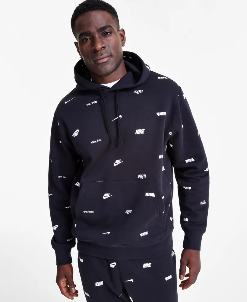 Nike Club Fleece Men's Allover Print Pullover Hoodie