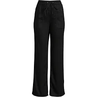 Lands' End Women's High Rise Wide Leg Pants made with Tencel Fibers