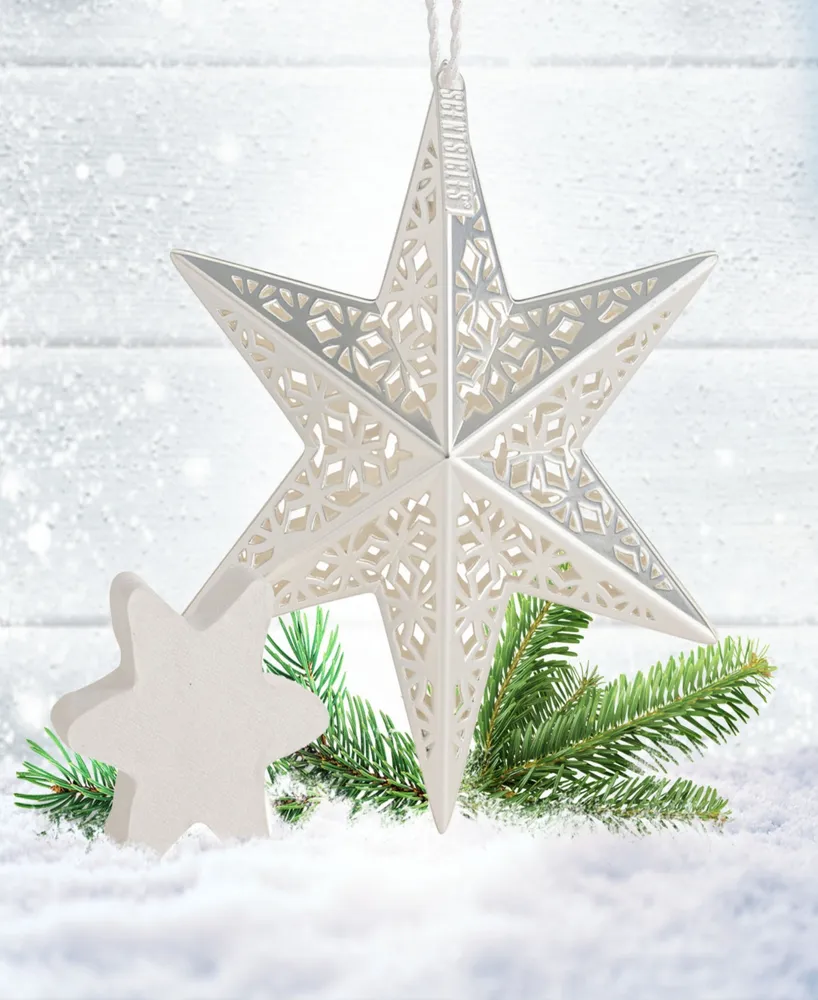 National Tree Company Scentsicles Decorative Ornament, Metal White Star, White Winter Fir with Refill