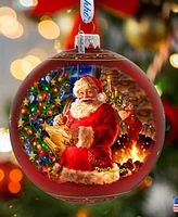 Designocracy Wish List Santa Large Holiday Glass Collectible Ornaments D. Gelsinger