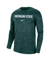 Men's Nike Green Michigan State Spartans Team Velocity Performance Long Sleeve T-shirt