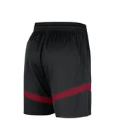 Men's Nike Black Miami Heat On-Court Practice Warmup Performance Shorts