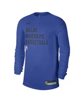 Men's and Women's Nike Blue Dallas Mavericks 2023/24 Legend On-Court Practice Long Sleeve T-shirt