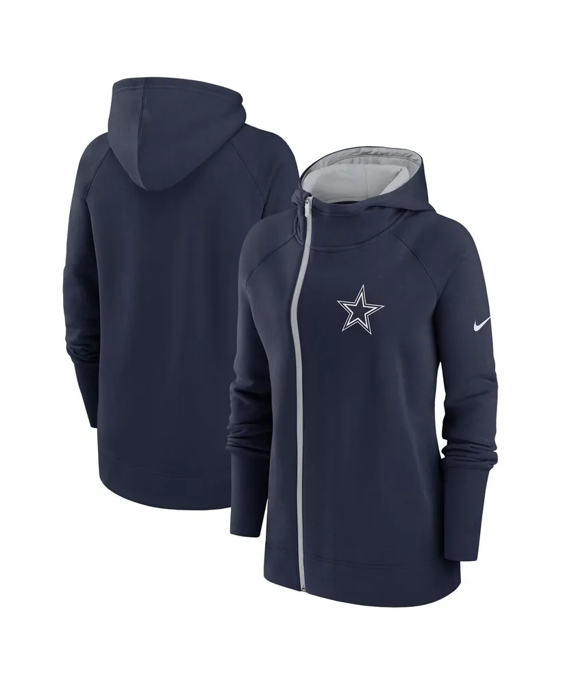 Women's New Era Navy Dallas Cowboys Tie Dye Fleece Full-Zip Hoodie