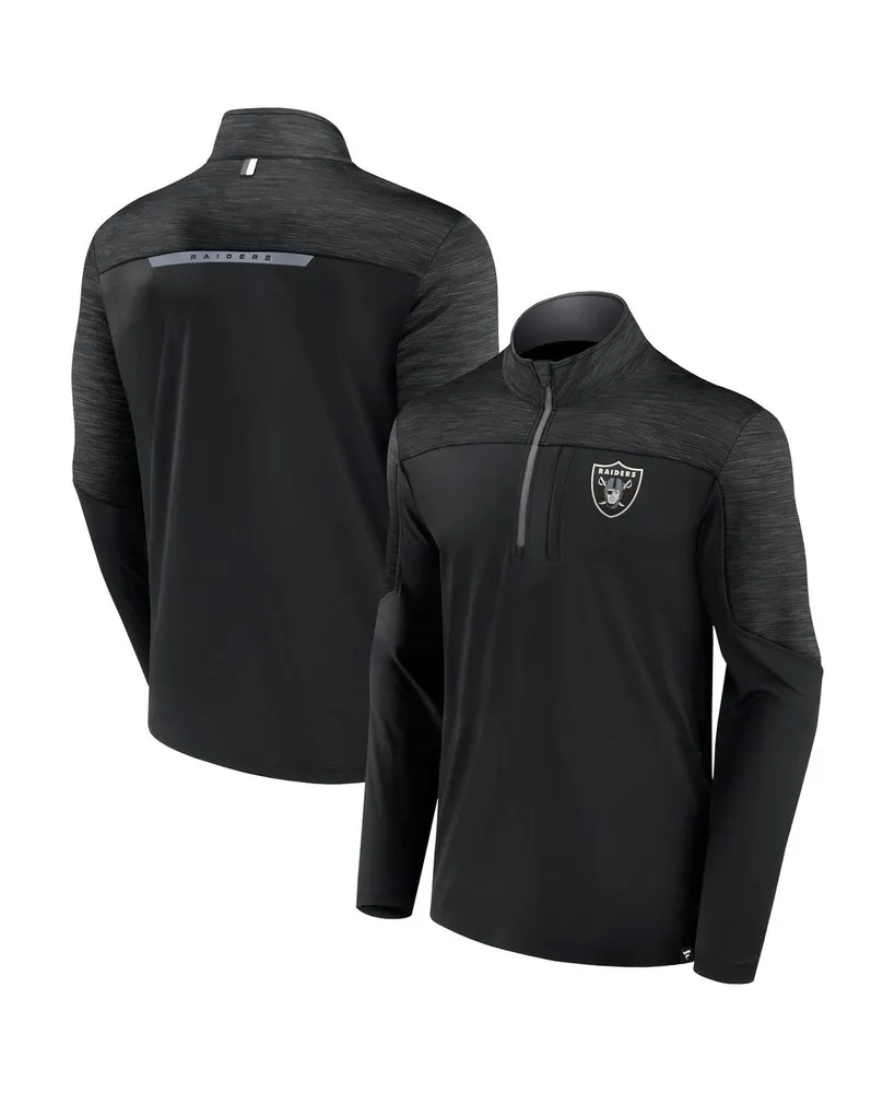 Men's Fanatics Black Las Vegas Raiders Defender Half-Zip Top