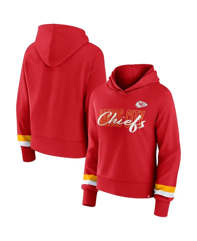 Kansas City Chiefs Fanatics Branded Women's Lock It Down Pullover Hoodie -  Red/Gold