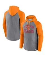 Men's Fanatics Heather Gray Tampa Bay Buccaneers Favorite Arch Raglan Pullover Hoodie