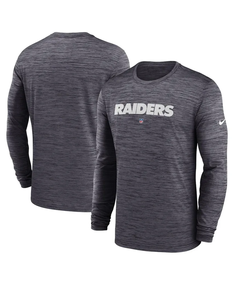 Men's Nike Black Las Vegas Raiders Sideline Team Velocity Performance Long Sleeve T-shirt