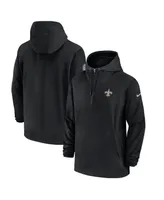 Men's Nike Black New Orleans Saints Sideline Quarter-Zip Hoodie