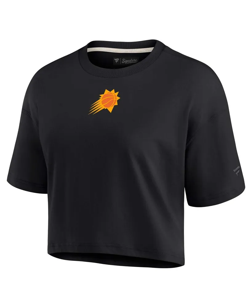 Women's Fanatics Signature Black Phoenix Suns Super Soft Boxy Cropped T-shirt