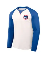 Men's Darius Rucker Collection by Fanatics White, Royal Chicago Cubs Team Color Raglan T-shirt
