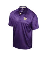 Men's Colosseum Purple Washington Huskies Honeycomb Raglan Polo Shirt