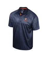 Men's Colosseum Navy Virginia Cavaliers Honeycomb Raglan Polo Shirt