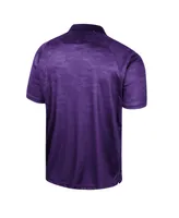 Men's Colosseum Purple Washington Huskies Honeycomb Raglan Polo Shirt