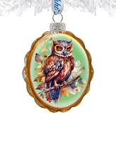 Designocracy Owl Keepsake Holiday Mercury Glass Ornaments G. DeBrekht