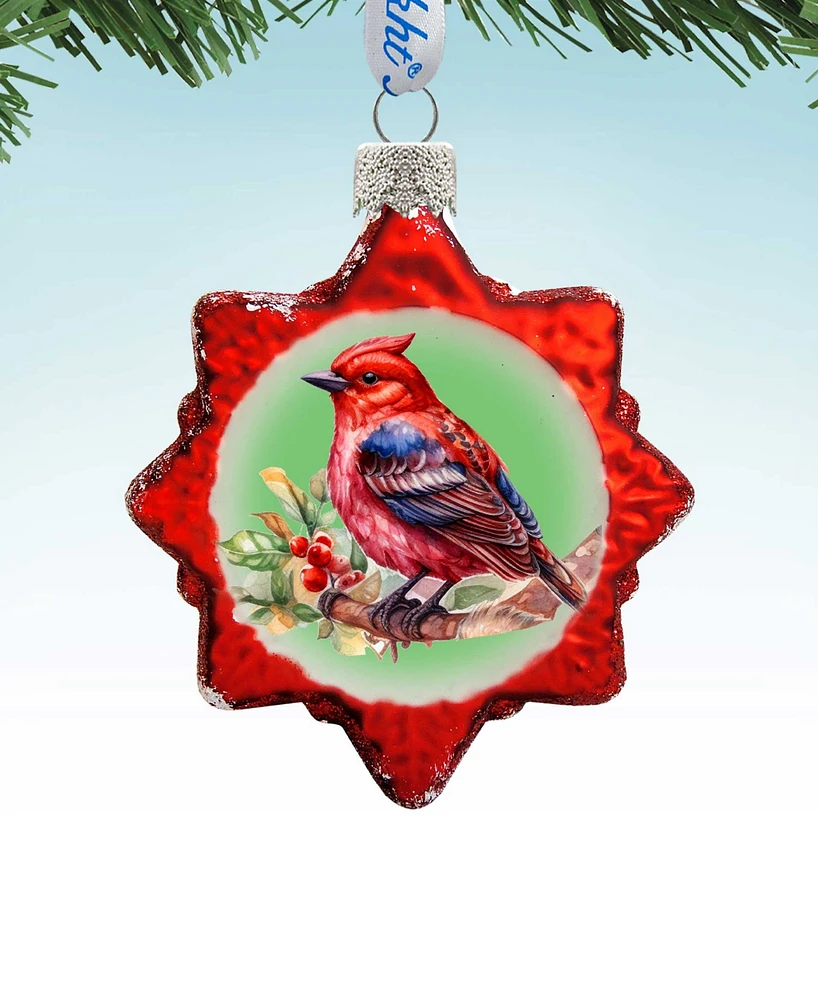 Designocracy Bird Keepsake Mercury Glass Christmas Ornaments G. DeBrekht