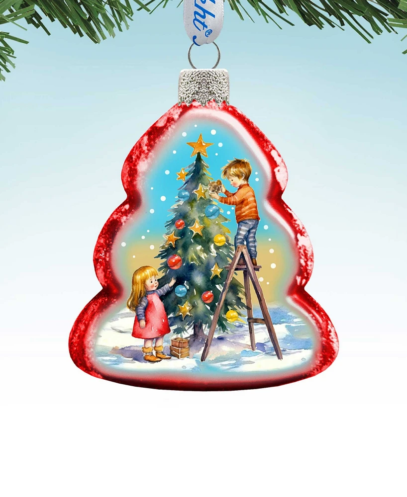 Designocracy Christmas Joy Keepsake Mercury Christmas Glass Ornaments G. DeBrekht