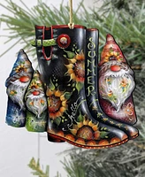 Designocracy Holiday Wooden Ornaments Hello Summer Boots Home Decor J. Mills-Price