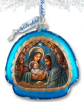 Designocracy Holy Family Rainbow Holiday Mercury Glass Ornaments G. DeBrekht