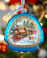 Designocracy Polar Express Rainbow Christmas Mercury Glass Ornaments G. DeBrekht