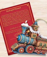 Designocracy Christmas Train Christmas Wooden Ornaments Holiday Decor G. DeBrekht