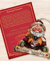 Designocracy Santa's Workshop Christmas Wooden Ornaments Holiday Decor J. Mills-Price