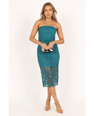 Petal and Pup Women's Candice Strapless Lace Midi Dress