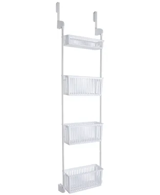 Smart Design 4-Tier Over-the-Door Hanging Pantry Organizer with Deep Baskets