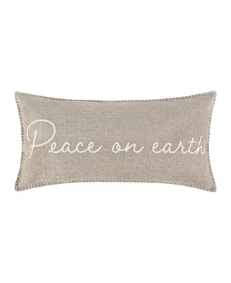 Levtex Winterberry Forest Peace On Earth Decorative Pillow, 12" x 24"