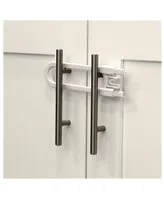 Jool Baby Toddler Sliding Cabinet Locks, U Shape, for Knobs, Handles, Doors - Baby Safety Set - 4 Pack