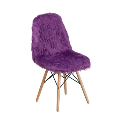 Emma+Oliver Shaggy Accent Chair