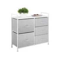 mDesign Storage Dresser Furniture, 5 Removable Fabric Drawers