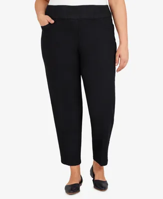 Alfred Dunner Plus Super Stretch Mid-Rise Average Length Pant